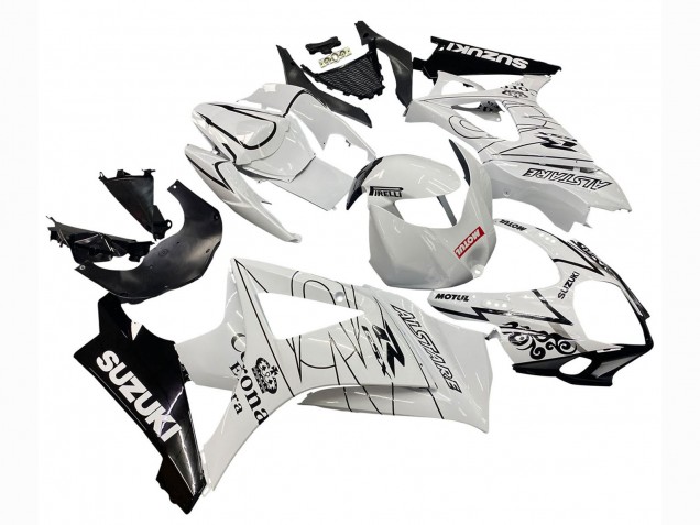 Acquista Carena Moto Suzuki GSXR 1000 2007-2008 - Bianco Nero Alstare Corona Motul