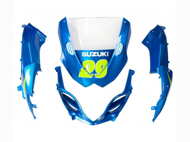 Acquista Carena Moto Suzuki GSXR 1000 2009-2016 - Azzurro Chiaro Verde Motul 29 Ecstar