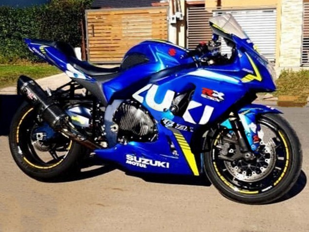 Acquista Carena Moto Suzuki GSXR 1000 2009-2016 - Azzurro Chiaro Verde Motul 29 Ecstar