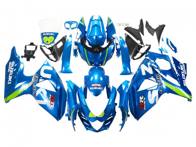 Acquista Carena Moto Suzuki GSXR 1000 2009-2016 - Azzurro Chiaro Verde Motul 29 Ecstar