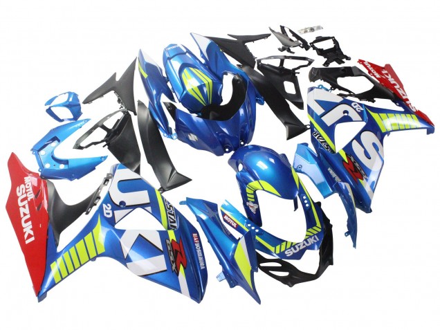 Acquista Carena Moto Suzuki GSXR 1000 2009-2016 - Azzurro Chiaro Verde Rosso Motul