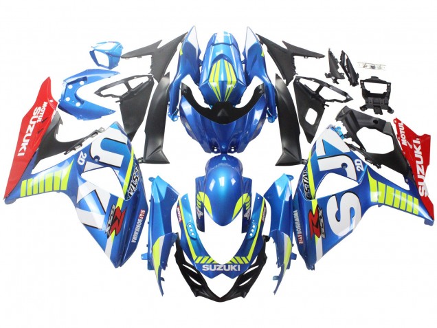 Acquista Carena Moto Suzuki GSXR 1000 2009-2016 - Azzurro Chiaro Verde Rosso Motul