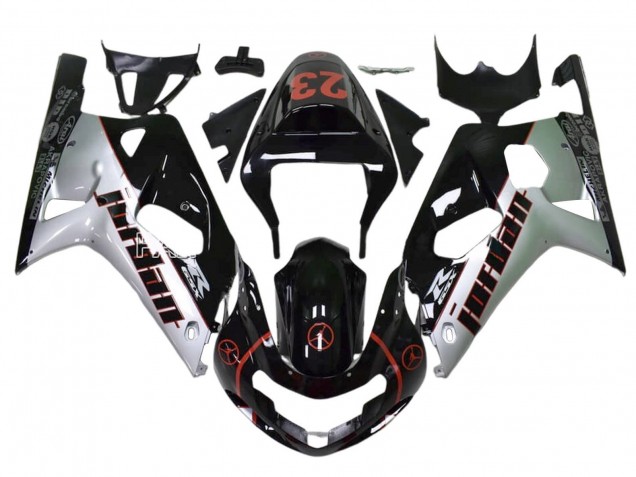 Acquista Carena Moto Suzuki GSXR 1000 2009-2016 - Nero Lucido Bianco Rosso Jordan 23