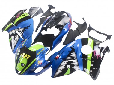 Acquista Carena Moto Suzuki GSXR 1300 Hayabusa 1996-2007 - Blu Verde Squalo 46