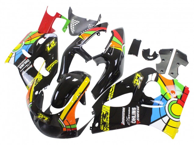 Acquista Carena Moto Suzuki GSXR 600 / GSXR 750 1996-2000 - Nero Multicolore 27