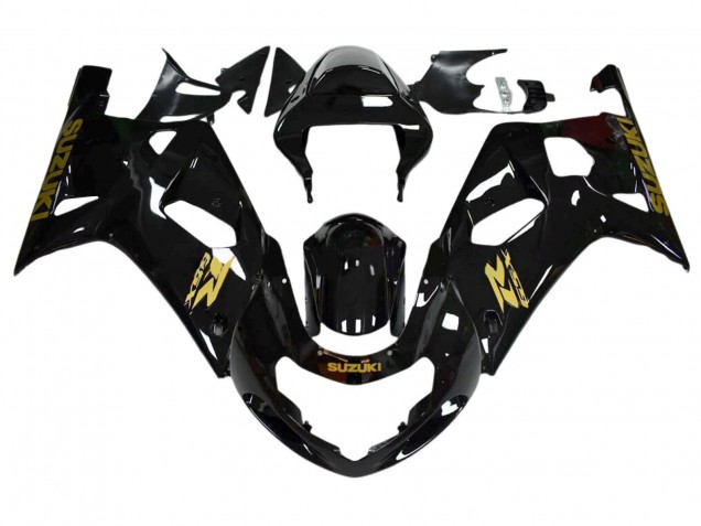 Acquista Carena Moto Suzuki GSXR 600 / GSXR 750 2001-2003 - Nero Lucido Oro Decal