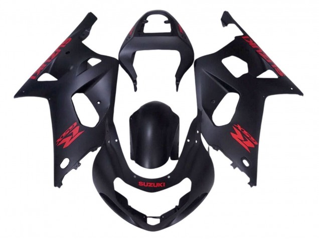 Acquista Carena Moto Suzuki GSXR 600 / GSXR 750 2001-2003 - Nero Opaco Rosso