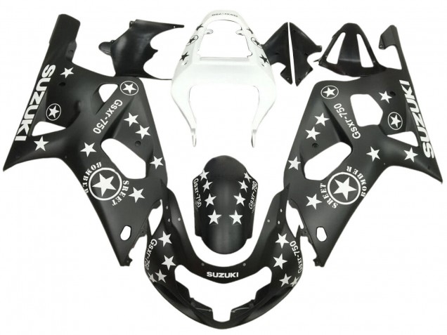 Acquista Carena Moto Suzuki GSXR 600 / GSXR 750 2001-2003 - Nero Lucido Bianco Stella