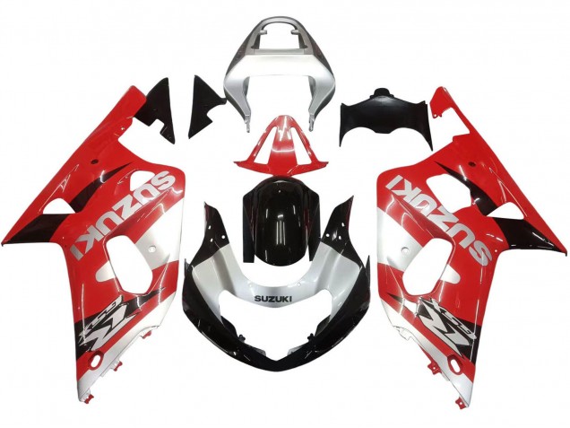 Acquista Carena Moto Suzuki GSXR 600 / GSXR 750 2001-2003 - Rosso Bianco Nero Lucido