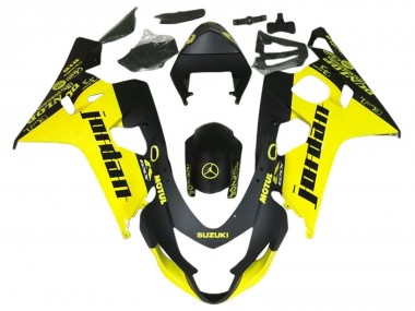 Acquista Carena Moto Suzuki GSXR 600 / GSXR 750 2004-2005 - Nero Giallo Jordan