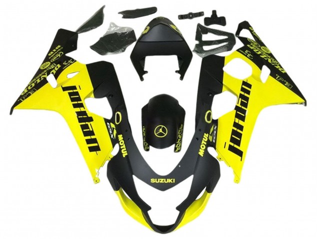 Acquista Carena Moto Suzuki GSXR 600 / GSXR 750 2004-2005 - Nero Giallo Jordan
