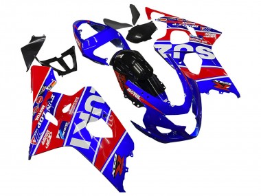 Acquista Carena Moto Suzuki GSXR 600 / GSXR 750 2004-2005 - Blu Rosso Nero Motul Dunlop