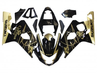 Acquista Carena Moto Suzuki GSXR 600 / GSXR 750 2004-2005 - Nero Lucido Oro Corona