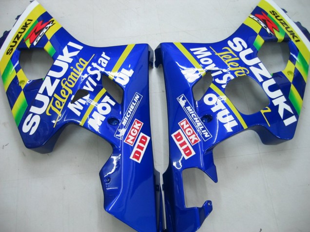 Acquista Carene Moto Suzuki GSXR 600 / GSXR 750 2004-2005 - Blu Bianco Giallo Verde Telefonica Motul MoviStar