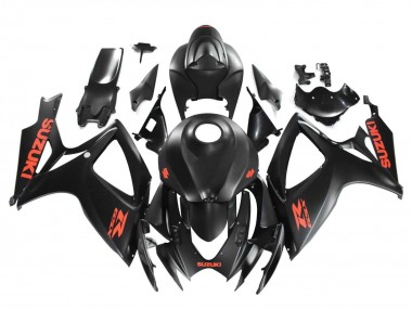 Acquista Carena Moto Suzuki GSXR 600 / GSXR 750 2004-2005 - Nero Opaco Rosso Decal