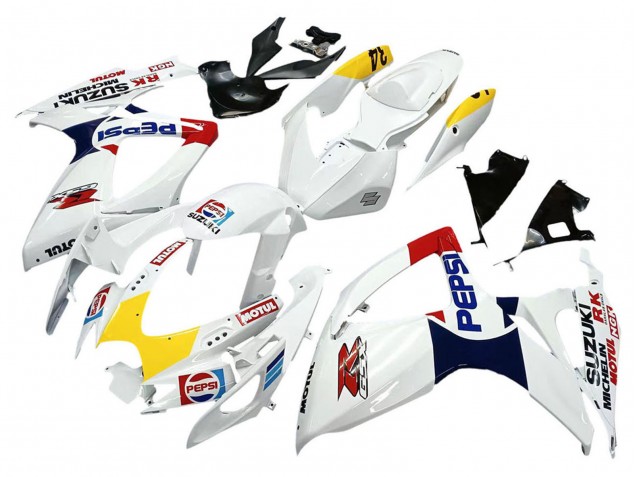 Acquista Carena Moto Suzuki GSXR 600 / GSXR 750 2006-2007 - Bianco Rosso Giallo Motul