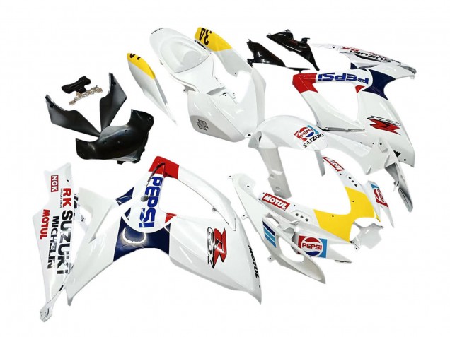 Acquista Carena Moto Suzuki GSXR 600 / GSXR 750 2006-2007 - Bianco Rosso Giallo Motul