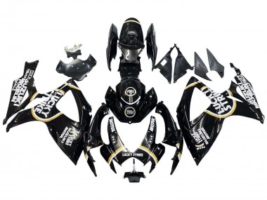 Acquista Carena Moto Suzuki GSXR 600 / GSXR 750 2006-2007 - Nero Lucido Bianco Motul Lucky Strike