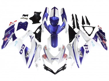 Acquista Carena Moto Suzuki GSXR 600 / GSXR 750 2008-2010 - Bianco Blu Nero Tyco