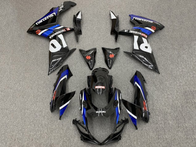 Acquista Carena Moto Suzuki GSXR 600 / GSXR 750 2008-2010 - Nero Lucido Bianco Blu Rosso