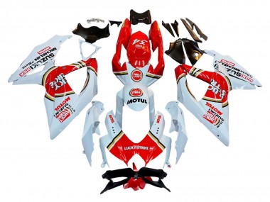 Acquista Carena Moto Suzuki GSXR 600 / GSXR 750 2008-2010 - Bianco Rosso Motul Lucky Strike