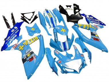 Acquista Carena Moto Suzuki GSXR 600 / GSXR 750 2008-2010 - Blu Giallo Rizla