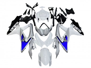 Acquista Carena Moto Suzuki GSXR 600 / GSXR 750 2008-2010 - Bianco Argento Blu Nero