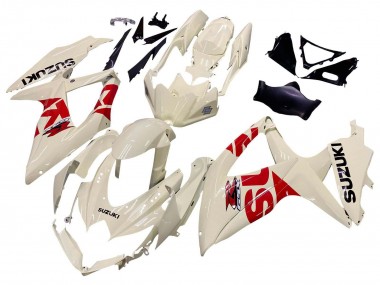 Acquista Carena Moto Suzuki GSXR 600 / GSXR 750 2008-2010 - Crema Bianco Rosso Nero