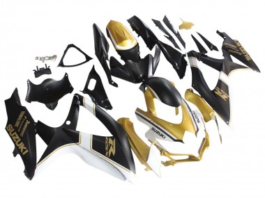 Acquista Carena Moto Suzuki GSXR 600 / GSXR 750 2008-2010 - Nero Opaco Bianco Oro