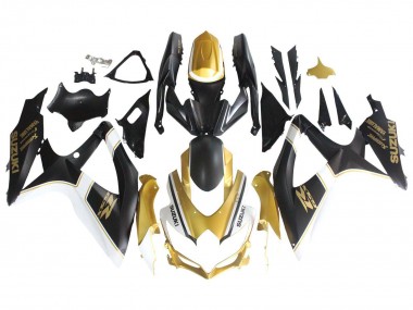 Acquista Carena Moto Suzuki GSXR 600 / GSXR 750 2008-2010 - Nero Opaco Bianco Oro