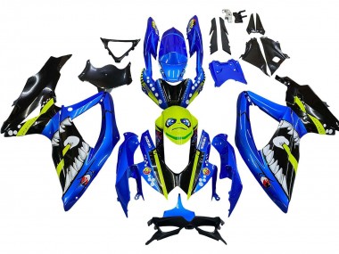 Acquista Carena Moto Suzuki GSXR 600 / GSXR 750 2008-2010 - Blu Fluorescent Verde Squalo
