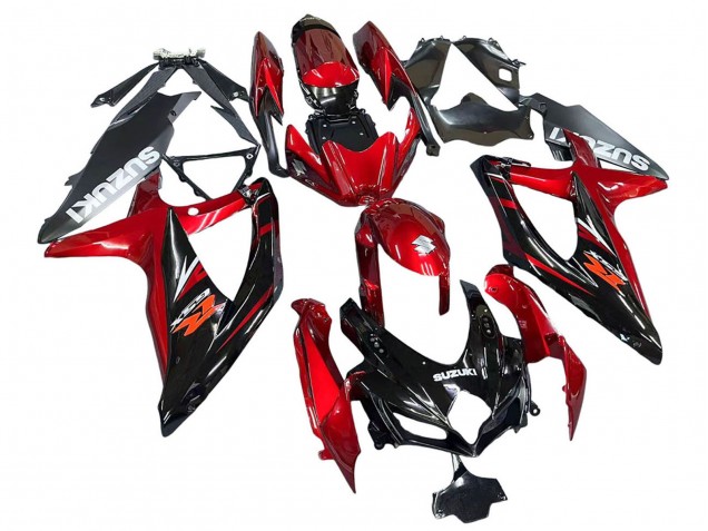 Acquista Carena Moto Suzuki GSXR 600 / GSXR 750 2008-2010 - Rosso Nero Lucido