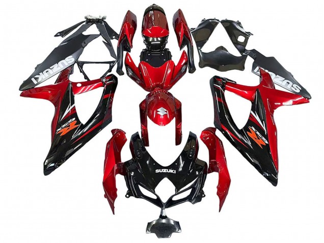 Acquista Carena Moto Suzuki GSXR 600 / GSXR 750 2008-2010 - Rosso Nero Lucido