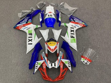 Acquista Carena Moto Suzuki GSXR 600 / GSXR 750 2008-2010 - Bianco Blu Rosso Verde Giallo Fixi 11