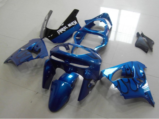 Acquista Carena Moto Kawasaki ZX9R 1998-1999 - Blu Nero Fiamma