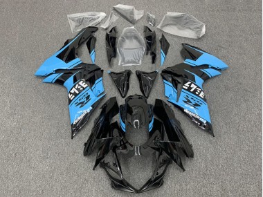Acquista Carena Moto Suzuki GSXR 600 / GSXR 750 2011-2024 - Nero Lucido Azzurro Chiaro