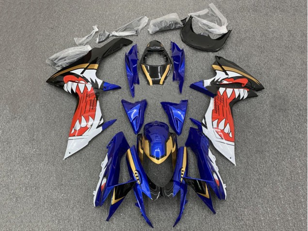 Acquista Carena Moto Suzuki GSXR 600 / GSXR 750 2011-2024 - Blu Oro Rosso Nero