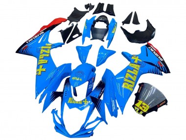 Acquista Carena Moto Suzuki GSXR 600 / GSXR 750 2011-2024 - Blu Oro Rosso Nero Rizla