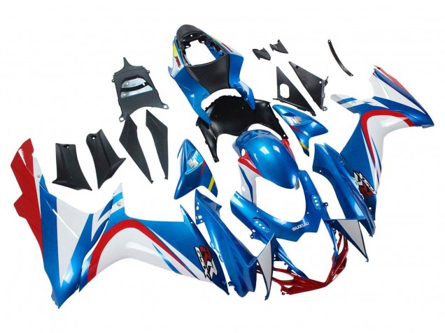 Acquista Carena Moto Suzuki GSXR 600 / GSXR 750 2011-2024 - Blu Bianco Rosso