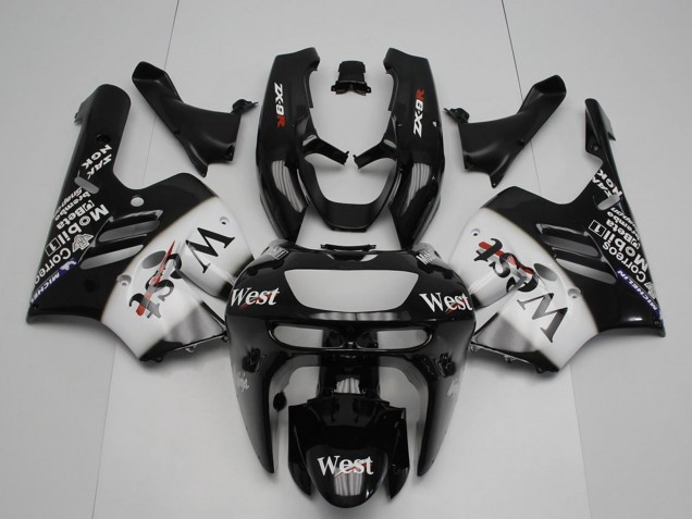 Acquista Carena Moto Kawasaki ZX9R 1994-1997 - Nero Lucido Bianco West