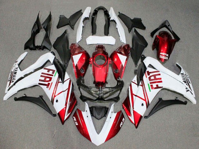 Acquista Carena Moto Yamaha YZF R3/R25 2015-2018 - Bianco Rosso Fiat Motul