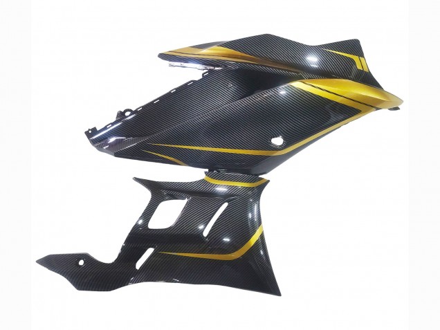 Acquista Carena Moto Yamaha YZF R3/R25 2019-2021 - Oro Nero Fibra di Carbonio