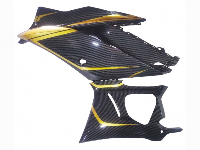 Acquista Carena Moto Yamaha YZF R3/R25 2019-2021 - Oro Nero Fibra di Carbonio
