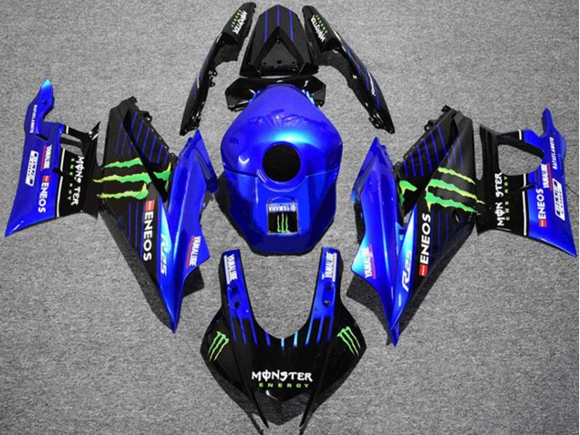 Acquista Carena Moto Yamaha YZF R3/R25 2019-2021 - Blu Nero Verde ENEOS Yamalube Mostro