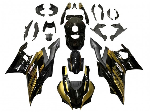 Acquista Carena Moto Yamaha YZF R3/R25 2019-2021 - Oro Nero Lucido Semakin Didepan