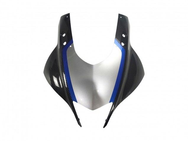 Acquista Carena Moto Yamaha YZF R3/R25 2022-2024 - Nero Fibra di Carbonio Stile Argento Blu