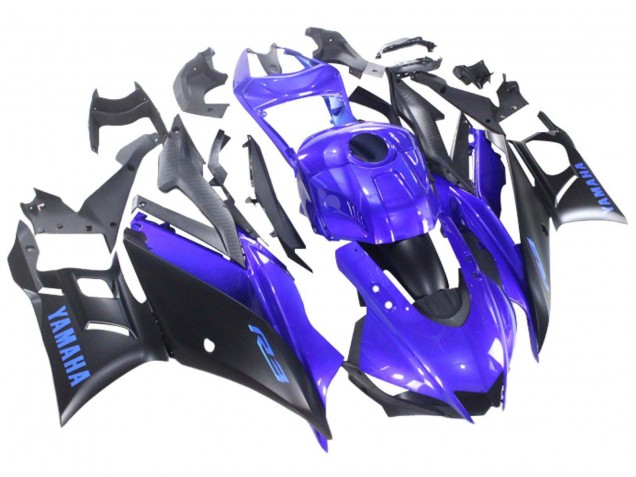 Acquista Carena Moto Yamaha YZF R3/R25 2022-2024 - Blu Nero Opaco