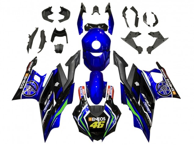 Acquista Carena Moto Yamaha YZF R3/R25 2022-2024 - Blu Verde Nero ENEOS 46