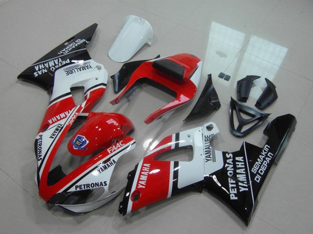 Acquista Carena Moto Yamaha YZF R1 2000-2001 - Rosso Bianco Nero Lucido Petronas Yamalube