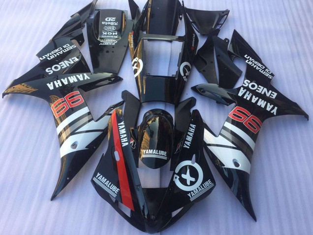 Acquista Carena Moto Yamaha YZF R1 2002-2003 - Nero Lucido Bianco Rosso Yamalube ENEOS